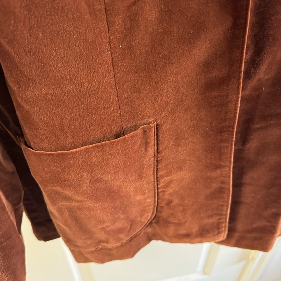 Emporium Capwell 100% Cotton Brown Velvet Jacket Vintage Blazer - Picture 5 of 7